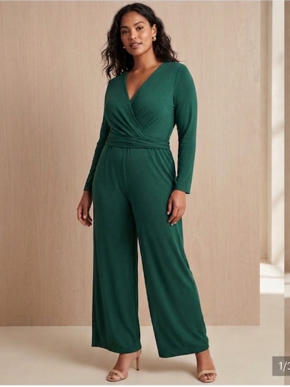 Elegant Green Long Sleeve jumpsuit